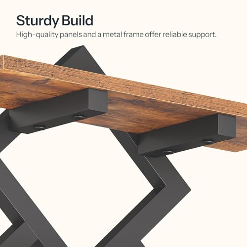 HOOBRO 15" Floating Shelves for Wall, Set of 2 Wall shelf, 2-Tier Hanging Shelves, Wall Mounted Storage Shelf, Display Rack, for Living Room Bedroom Kitchen Bathroom, Rustic Brown and Black BF14BJP201 - color: Rustic Brown + Black