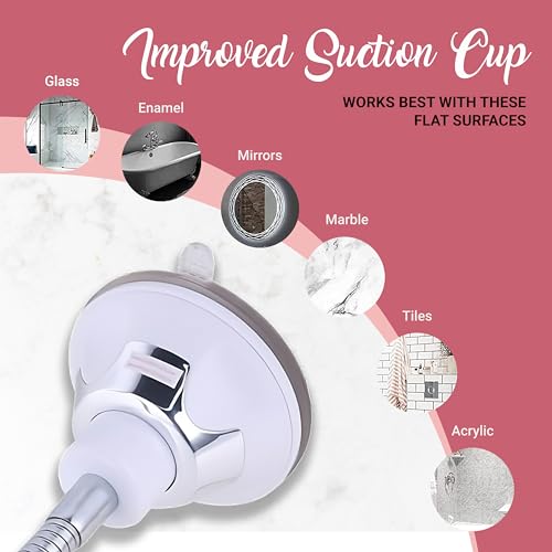 Flexible 10X Gooseneck Magnifying Mirror, 6.7" x 6.7" (Round) | Adjustable Gooseneck Magnifying Makeup Mirror Non Lighted with Suction Cup - Mount on Table or Wall for Vanity & Bathroom Use