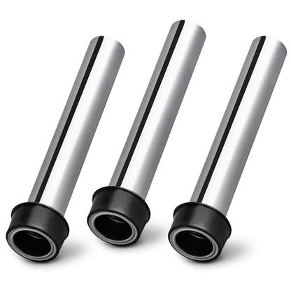 Bar Sink Stopper 3 Pack, Stainless Steel Overflow Pipe Tube 7.48 In | Fits 1.75 Inch Bar, Bathroom and Kitchen Sink Drains | Commercial 3 Compartment Sink Plugs, Removable Rubber Drain Stoppers - style: 3 Pack