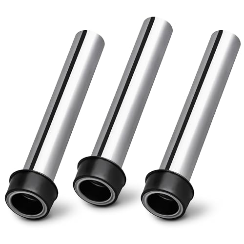 Bar Sink Stopper 3 Pack, Stainless Steel Overflow Pipe Tube 7.48 In | Fits 1.75 Inch Bar, Bathroom and Kitchen Sink Drains | Commercial 3 Compartment Sink Plugs, Removable Rubber Drain Stoppers - style: 3 Pack