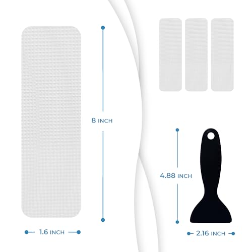 Rectangle and XXL Rectangle – Anti-Slip Shower Stickers, 36 PCS Clear Adhesive Safety Strips