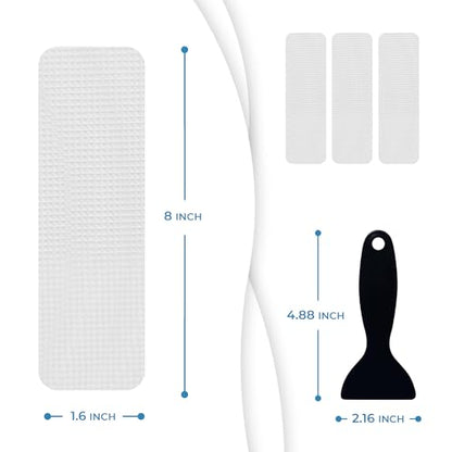 Rectangle and XXL Rectangle – Anti-Slip Shower Stickers, 36 PCS Clear Adhesive Safety Strips