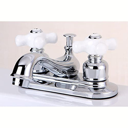 Kingston KB601PX 4" Centerset Bathroom Faucet, Polished Chrome