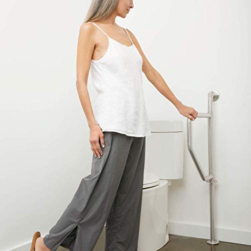 Seachrome Bathroom Grab Bar, Wall to Floor Stainless Steel Swing Away Grab Bar, 1 1/4-Inch Diameter, Handicap Grab Bar, Safety Rail, Satin Stainless (Model: GW-4339-Q-SS)