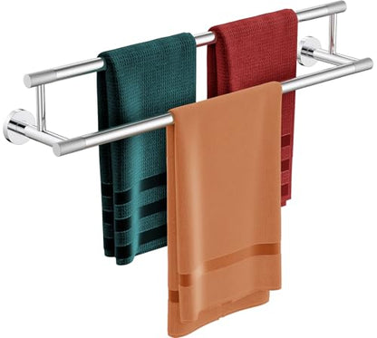 Bath Towel Holders 24 Inch, Chrome Polished SUS304 Stainless Steel Towel Racks for Bathroom - Wall Mounted Bathroom Towel Racks - color: Chrome Polished