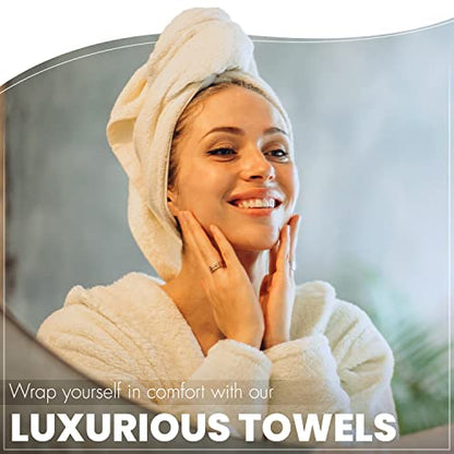 KAHAF Collection 6-Pack Bath Towels - Lightweight - Extra Absorbent - 100% Cotton - Shower towels (Multi, 27 inchesx54 inches) - size: 6 Pack (27" x 54")