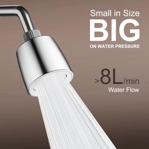 2-Mode High Pressure Shower Head - High Flow Fixed Showerheads (2.8 Inch Chrome) - Easy Clean Adjustable Replacement for Your Bathroom Shower Heads - Anti-Clogging Design