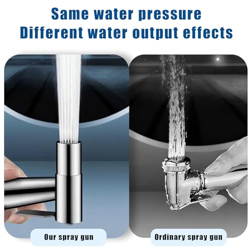Toilet Handheld Bidet Sprayer, Stainless Steel Spray Shower Set, ToiletMuslim Shower Sprayer, Adjustable Water Pressure with Bidet Hose, for Feminine Washing, Wall Mount/Toilet Holder.