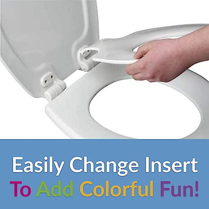 Next Step Toddler Toilet Seat, Insert Only For Use With NextStep2 Toilet Seat, Slow Close, Removable, Round, Pink - size: Round, style: Pink - Potty Insert