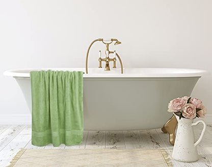 Utopia Towels Jumbo Bath Sheets, 2 Pack, 35x70 in, 600 GSM Cotton, Sage Green - color: Sage Green, size: 2 Piece Bath Sheet