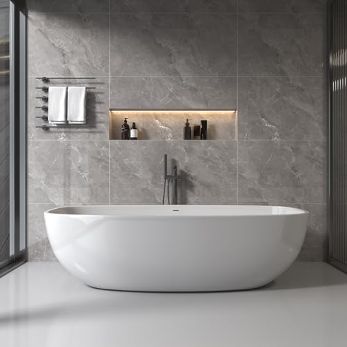 LED Shower Niche Insert Tile Ready, 14"X50" Niche for Shower Wall | Waterproof Recessed Shower Niche, Bathroom Wall Niche No Tile Needed, Wall Shelf with Removable Light Can DIY, Black