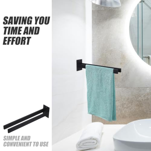UPKOCH Towel Holder Sleek Contemporary Stainless Steel Wall Mounted Dual Bar with Dual Rod Design Easy to Install Towel Rack with Tools and Instructions for Kitchen and Bathroom