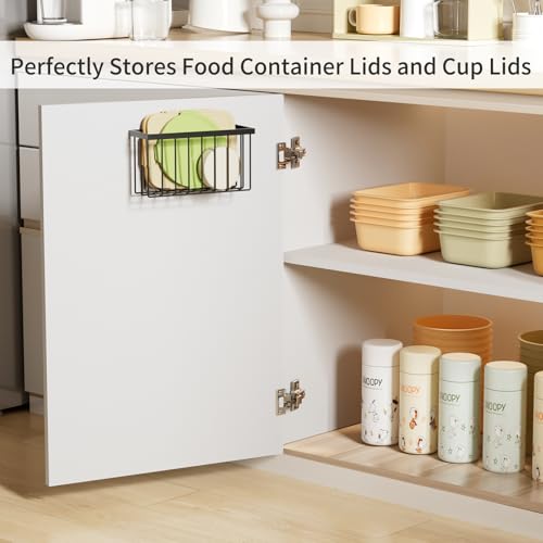 DTUQYX 3 Pack Over Cabinet Door Organizer - Adjustable Cabinet Door Organizer with Towel Rack,Hanging Over the Door Organizer for Cutting Board, Plastic Wrap, Aluminum Foil, Cleaning Supplies, Baking