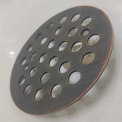 4-1/4 Inch Screw-in Round Shower Drain Cover Replacement Floor Drainer Grate with Screws (Oil Rubbed Bronze) - color: Oil Rubbed Bronze