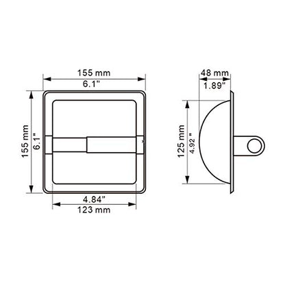 Top Taste Recessed Toilet Paper Holder Brushed Nickel,Toilet Paper Holder Wall Mount，Stainless Steel Recessed Tissue Paper Roll Holder, in Wall - Includes Rear Mounting Brack