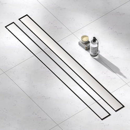 Brushed Nickel Linear Shower Drain,36 inch with Insert Grate | Stainless Steel,Durable Construction,Blocks Insects and Odors,Rapid Drainage,Avoid Standing Shower Water,Easy Clean for Hair - size: 36 Inch