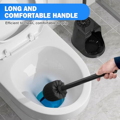 Toilet Plunger and Brush Set, Bowl Brush and Heavy Duty Toilet Brush with Ventilated Holder, 2-in-1 Toilet Brush and Plunger Combo for Bathroom Deeply Cleaning - color: Style 3