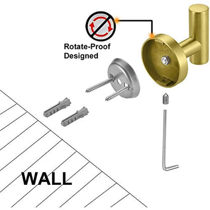 Nolimas Bathroom Towel Hooks SUS 304 Stainless Steel Coat Hook Round Clothes Towel Coat Robe Hook Cabinet Closet Door Sponges Holder for Bath Kitchen Garage Hotel,Wall Mounted,Brushed Gold,2Pack - color: 2pcs Brushed Gold