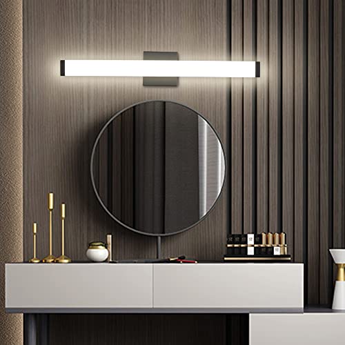 24" LED Vanity Light, 14W 5CCT Dimmable, Brushed Balck | Wall Bar Light, Rust & Moisture Resistant, Dimmable 2700K-5000K, Energy-saving, moisture-proof, Dresser Bathroom over Mirror - color: Matte Black, size: 24 inch 5CCTDimmable