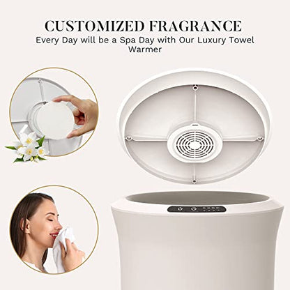 22L Bucket Style Towel Warmer for Bathroom | Luxury fast heating towel heater with aromatherapy & adjustable 15–60 min timer, ideal for spa and hotel
