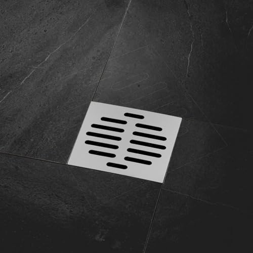 Drain Cover Grates Fit 4" x4" Drain, Stainless Steel Drainage Grate Cover Square Replacement Floor Drain Strainer for Shower, Bathroom Floor, Balcony, and Outdoor Garden Drains -5pcs - size: 3.93" x 3.93"