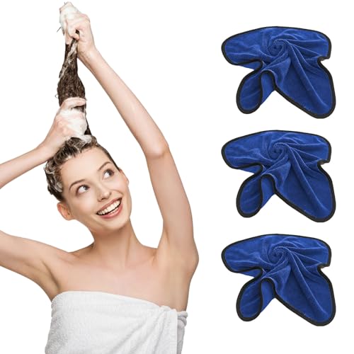 Tefola Wipes Shower Cleaning Cloths, Drying Towel, Super Absorbent Microfiber Bath Towels, Soft Microfiber Cleaning Cloth for Shower, Car, Home, Office, Set of 3 (Blue, 40 * 60cm) - color: Blue
