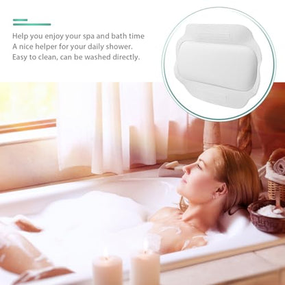 Non-Slip PVC Foam Bath Pillow with Strong Suction Cups for Neck and Back Support Ergonomic Curved Tub Cushion Recyclable Material Suitable for Bathtubs for Spa and Relaxation