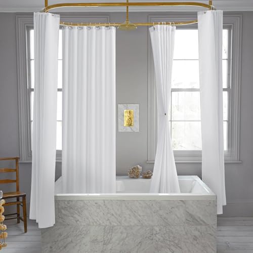 Nasitos Fabric Shower Curtain Liners with Magnets 2 Pack 70X72 Inch White | Washable & Water Resistant Lighweight Cloth Shower Liner for Bathroom, Soft Hotel Quality, Standard Size - color: White, size: 70"W x 72"L (Pack of 6)