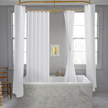 Extra Long Fabric Shower Curtain Liners With Magnets 4 Pcs 72X84 Inch White | Washable & Water Resistant Lighweight Cloth Shower Liner for Bathroom, Soft Hotel Quality, Standard Size - color: White, size: 72"W x 84"L (Pack of 4)