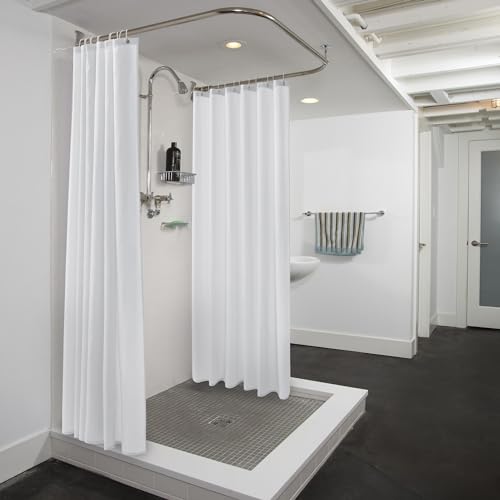 Nasitos Fabric Shower Curtain Liners with Magnets 2 Pack 70X72 Inch White | Washable & Water Resistant Lighweight Cloth Shower Liner for Bathroom, Soft Hotel Quality, Standard Size - color: White, size: 72"W x 72"L (Pack of 2)