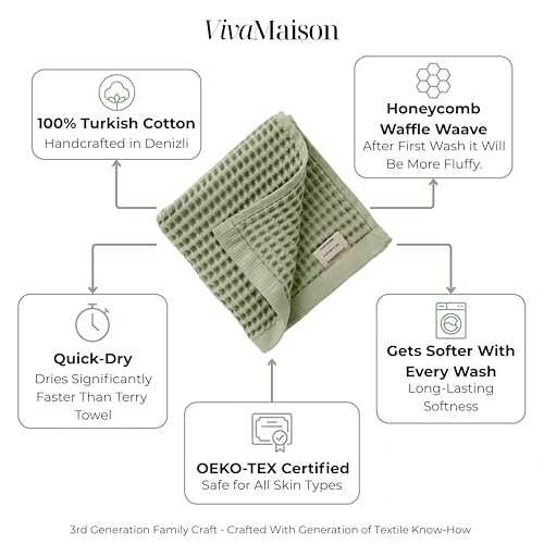 Premium Waffle Bath Towels Pack of 2 Extra Large 35x71 inch - 100% Turkish Cotton, Waffle Weave, Quick Dry, Lint Free, Oversized, Thin Bath Sheet Towel (Natural, Set of 2 Bath Towels) - color: Natural, size: Set of 2 Bath Towels