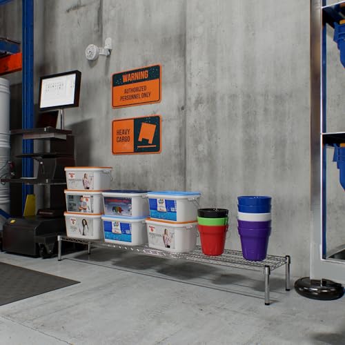 14" Deep x 72" Wide x 8" Height 1-Tier Wire Shelving Kit | NSF Commercial Storage Rack Unit - size: 14" Deep x 72" Wide