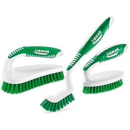 Libman Scrub Brush Kit | Cleaning Brush | Tile & Grout Brush | Small Scrub Brush | Power Scrub Brush | Carpet Brush | Bathroom Scrubber | Boot Scrubber | 3 Different Brushes Included - style: Scrub Brush Kit