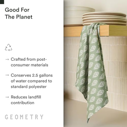 GEOMETRY Kitchen Tea Towels - Quick Dry Microfiber Dish Towels for Kitchen - Henley - 18" x 30" - 1 Pack - color: Henley, style: Kitchen Towel - Double