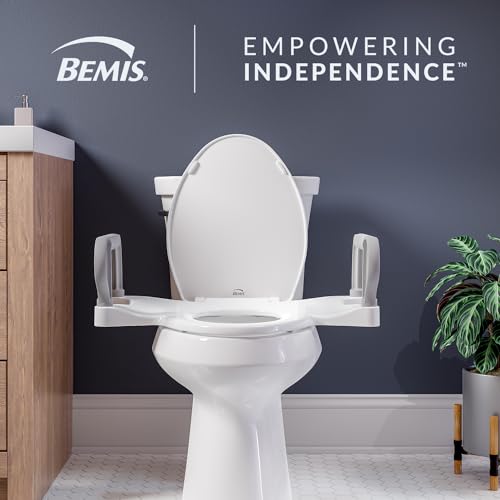Bemis Assist Toilet Seat with Built-in Support Handles, Hinges Never Loosen, Fits Round and Elongated - style: Seat with Handles