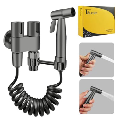 Handheld Toilet Bidet Sprayer for Toilet | Adjustable Water Pressure Control with Complete Bidet Spray Hoses Kit for Feminine Wash, Cloth Diaper Sprayer for Baby Wash - color: Gray