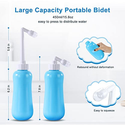 Portable Bidet Travel Large Capacity 15.8oz Personal Toilet Handheld Blue - color: Blue