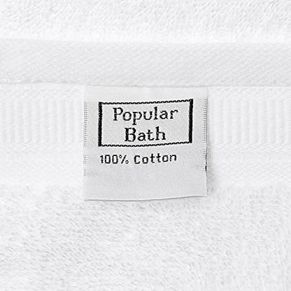 Popular Bath Sinatra Modern Bathroom Towel Set 3 Piece Hand and Wash Towel Luxury Contemporary Decor Bling Bath Towel Sets Soft, Plush and Highly Absorbent, White - size: 24"W x 44"L (Pack of 3)