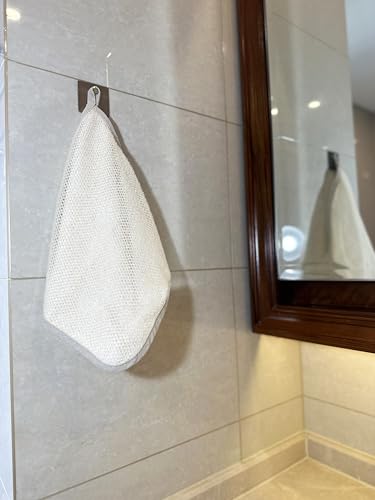 6 Pack Exfoliating wash Cloth Face and Body Wash Bath Scrub Soft Weave Bath Towel Massage Cloth for Women and Man, Two Sides