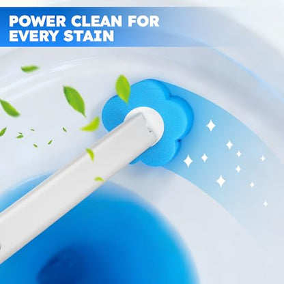 Disposable Toilet Brush Refills 20PCS Only for TUUAQ- Toilet Bowl Cleaner Head for Toilet Brush, Toilet Cleaning Supplies, 20PCS Brush Refills for Bathroom Deep Cleaning (20, Blue)