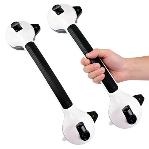 Suction Grab Bars for Shower, 16.8 Inch Bathroom Safety Handle 2 Pack | Suction Grab Bars; Shower Grab Bar Handle; Bathroom Safety Rail; No Drill Shower Handle; Elderly Bathroom Aid