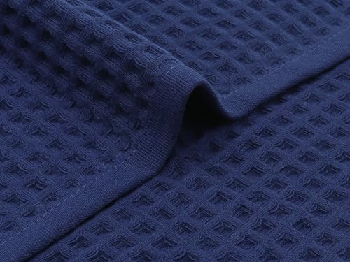 Mia'sDream Cotton Waffle Wash Cloths, 6 Pack, 13" x 13", Navy Blue | Soft Washcloths,Thin Wash Cloths For Showering Face, Quick Drying Face Cloths, Small Hand Towels for Bathroom & Kitchen - color: Navy Blue (Washcloth: 13" X 13")