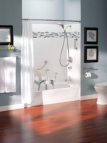 Moen LR2350DBN Bathroom Safety 24-Inch Grab Bar with Convenient Towel Bar, Brushed Nickel