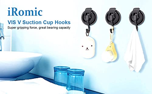 Heavy Duty Vacuum Suction Cup Hooks (2Pack) for Shower,Glass Window,Kitchen&Bathroom&Restroom Organization，Gun Silver. - color: Gun Silver