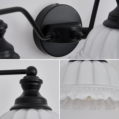 XIEDUN Black 3 Light Vanity Light Modern Bathroom Vanity Light Fixture - color: Black and White, size: 3 Light