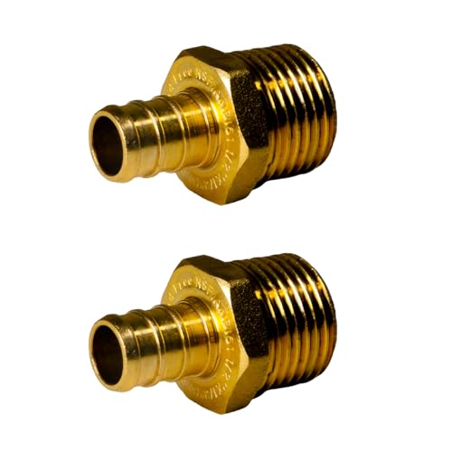 2 Pack XFITTING 1/2 in Pex x 1/2 in Male NPT Adapter, 1/2 Pex MNPT Adapter - size: 1/2" Pex x 1/2" Male