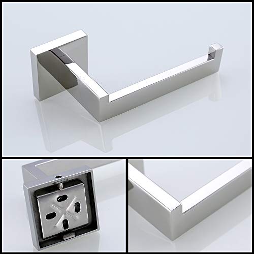 TURS Bathroom Accessory Set Polished Towel Ring Set Stainless Steel Toilet Paper Holder Towel Ring Robe Hook Wall Mount - color: Polished