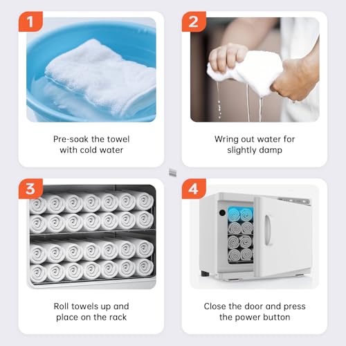 Hot Towel Warmer for Spa,2-in-1 Thermostatic Towel Heater,23L Large Capacity with Quick and All-Round Heating for Facial SPA,Beauty Salon,Esthetician and Bathroom White - color: White