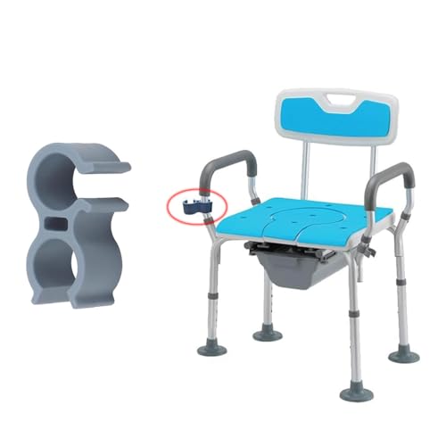 2 Pack Shower Chair Shower Head Holder Handheld Shower Clip Tube Clamp Bracket for Inside Shower Bath Chair Tub Transfer Bench Shower Stool Shower Seat Bathtub Chair Bath Seat