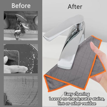 Microfiber Glass Cleaning Cloths,Lint Freel,11.8"×11.8in,3 Pack | Streak Free Miracle Cleaning Cloth,Reusable Cleaner Towels for Kitchen,Windows,Stainless Steel,Mirror,Glasses,Car Windshields - color: Multicolor